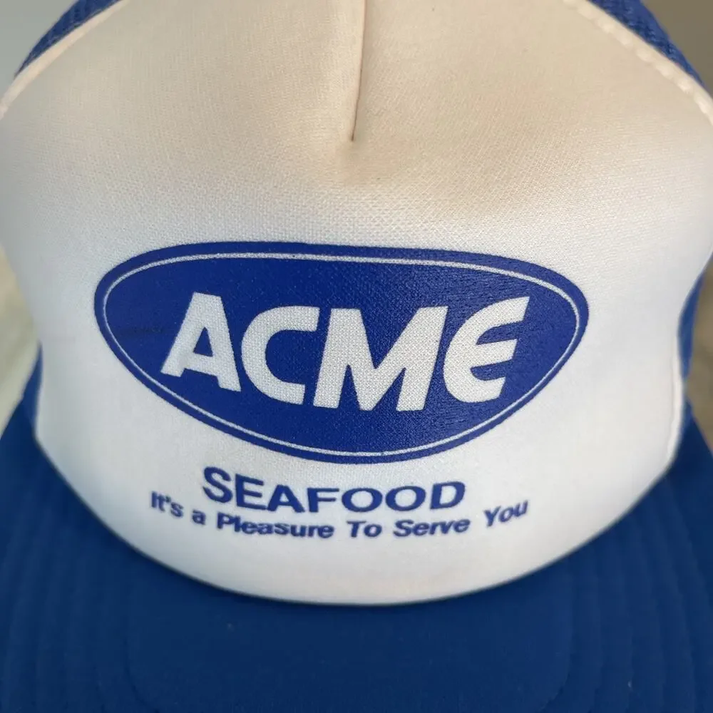 Vtg 1980’s Trucker Hat Snapback Cap ACME Food Service EUC 4